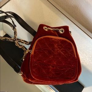 Free People Velvet Backpack